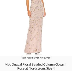 Mac Duggal floral beaded column gown (rose)